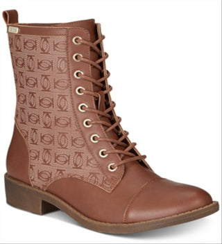 Bebe Women's Olsen Leather Closed Toe Mid Calf Fashion Boots Brown Size 10 M