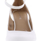 Sun + Stone Miley Faux Leather Elegante Wedge Heels Feminino Branco Tamanho 9 M