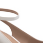 Sun + Stone Miley Faux Leather Elegante Wedge Heels Feminino Branco Tamanho 9 M
