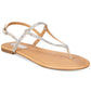 Sapatos femininos INC International Concepts com bico dividido em tecido, tamanho 5,5, prateados