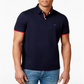 Polo Tommy Hilfiger Masculino de Algodão com Ajuste Personalizado, Azul Marinho, Tamanho 2XL