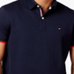 Polo Tommy Hilfiger Masculino de Algodão com Ajuste Personalizado, Azul Marinho, Tamanho 2XL