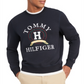 Tommy Hilfiger Moletom com logotipo Back Bay masculino azul tamanho pequeno