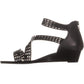 Sandálias plataforma casuais Giordi abertas femininas Style &amp; Co, pretas, tamanho 8,5 M