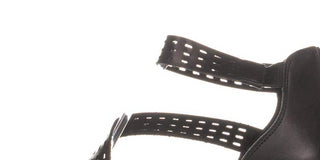 Sandálias plataforma casuais Giordi abertas femininas Style &amp; Co, pretas, tamanho 8,5 M