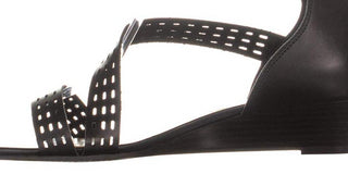 Sandálias plataforma casuais Giordi abertas femininas Style &amp; Co, pretas, tamanho 8,5 M