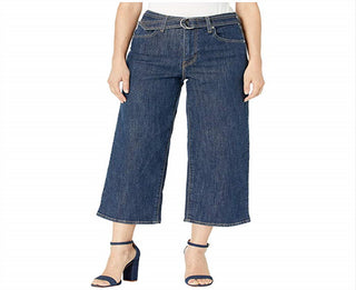 Levi's Women's Mile High Wide Leg Belted Jeans Blue Size  31X25