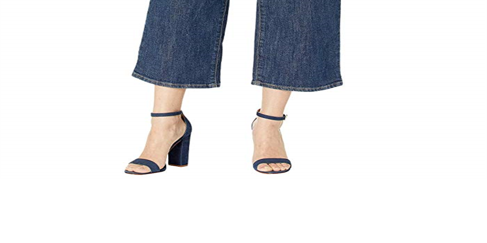 Calça jeans feminina Levi's Mile High Wide Leg com cinto, azul, tamanho 31x25