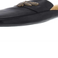 Mocassim feminino INC International Concepts com detalhes em pele sintética, preto, tamanho 9 M