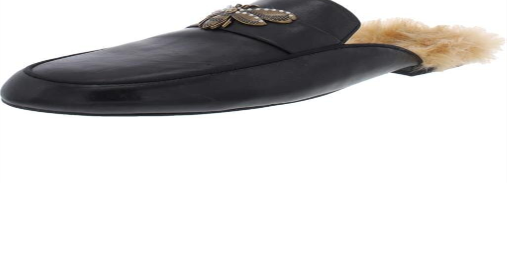 Mocassim feminino INC International Concepts com detalhes em pele sintética, preto, tamanho 9 M