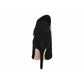 Sam Edelman Feminino Fivela Acolchoada Accent Logo Fiora Bico Fino Salto Agulha Zíper Couro Preto Tamanho 7,5 M