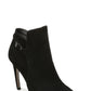 Sam Edelman Feminino Fivela Acolchoada Accent Logo Fiora Bico Fino Salto Agulha Zíper Couro Preto Tamanho 7,5 M