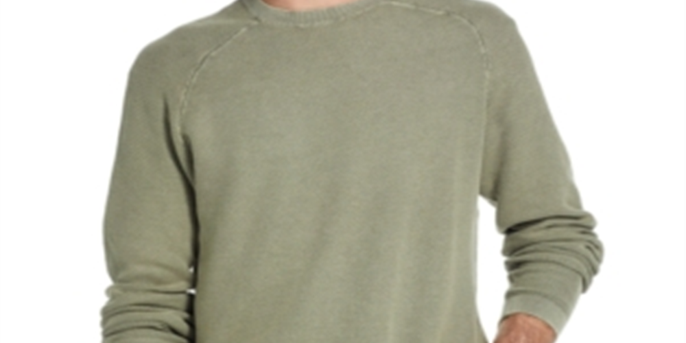 Suéter masculino vintage à prova de intempéries Stonewashed verde-óleo 3XL