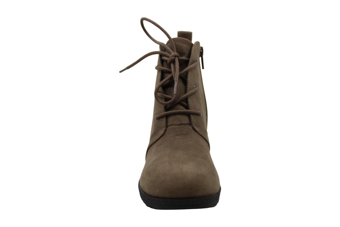 Botas femininas American Rag Kiraa com bico fechado e cano curto, marrom, tamanho 8,5 M