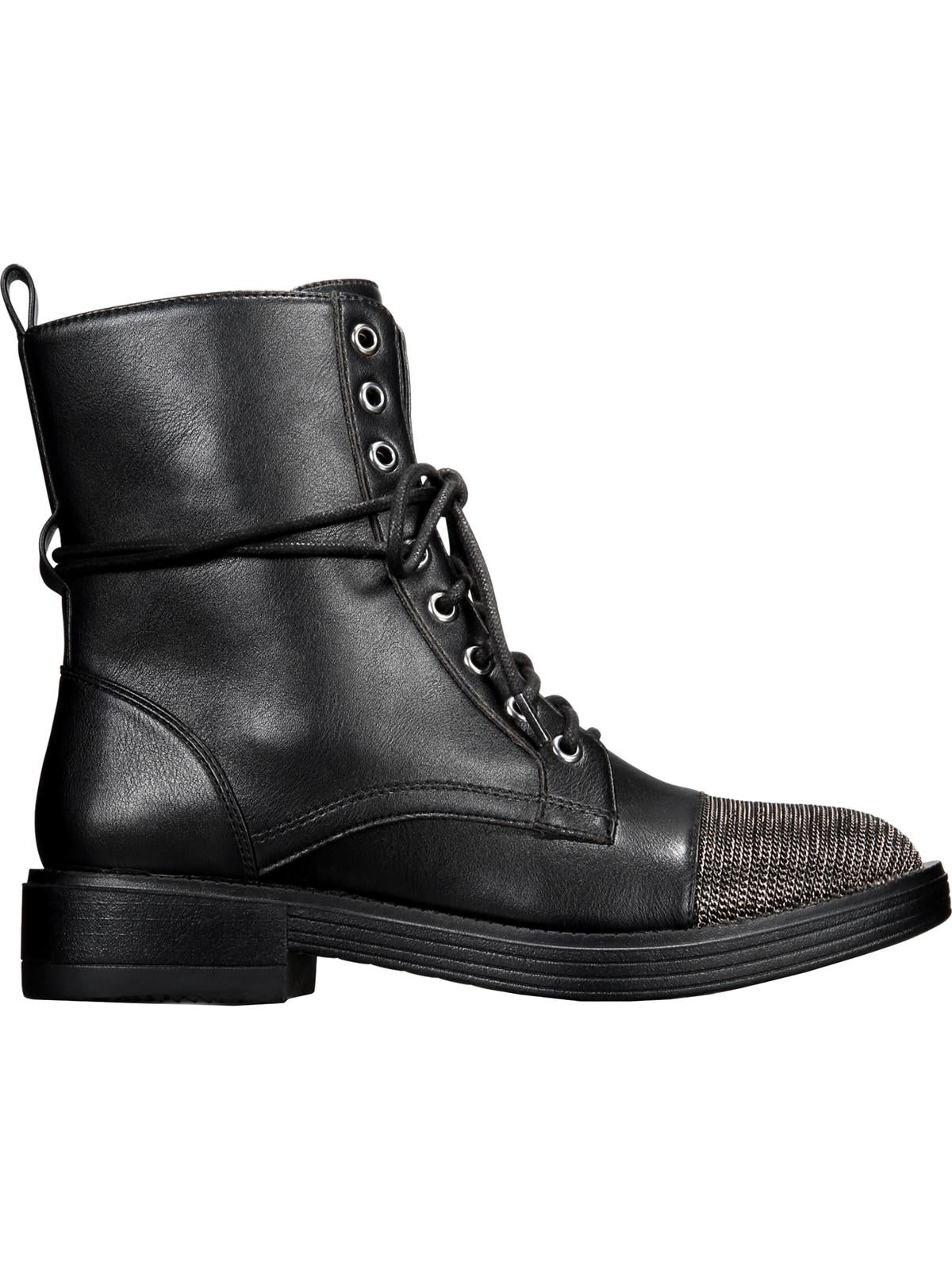 Botas de combate femininas XYLA com biqueira de metal, tamanho 8 M, pretas, DV by Dolce Vita