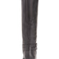 Botas femininas estilo Kindellp de tecido com bico fechado e cano alto, tamanho 7, cinza