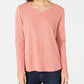 Blusa feminina de manga comprida e gola redonda Style &amp; CO, laranja, tamanho pequeno XL