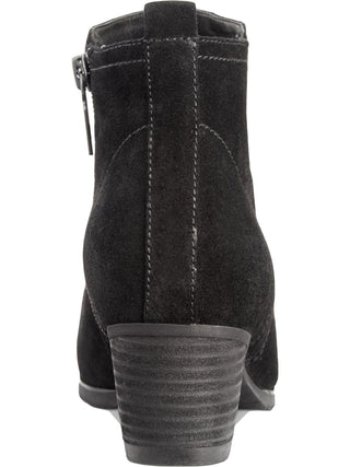 Aqua College Feminino Flex Gore Accent Comfort Impermeável Acolchoado Isla Bico Redondo Salto Bloco Zip Up Botas Pretas Tamanho 6,5 M