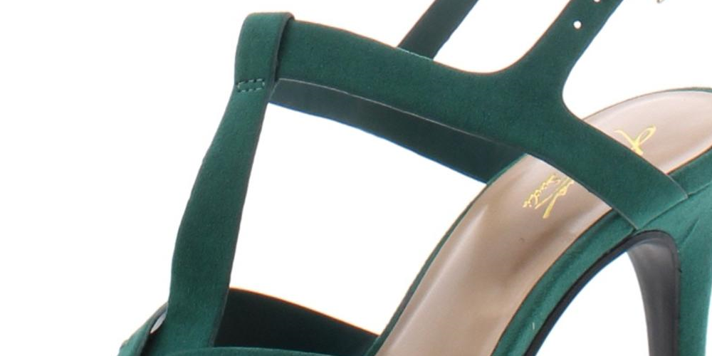 Sandália de noite plataforma feminina Thalia Sodi Verrda, micro esmeralda, 6 meses