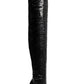 Steve Madden Winnie Harlow Bota acima do joelho feminina, preta, tamanho 7 M