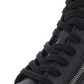 Botas femininas Lucky Brand Hildran de couro, bico amendoado, cano curto, pretas, tamanho 5,5 m