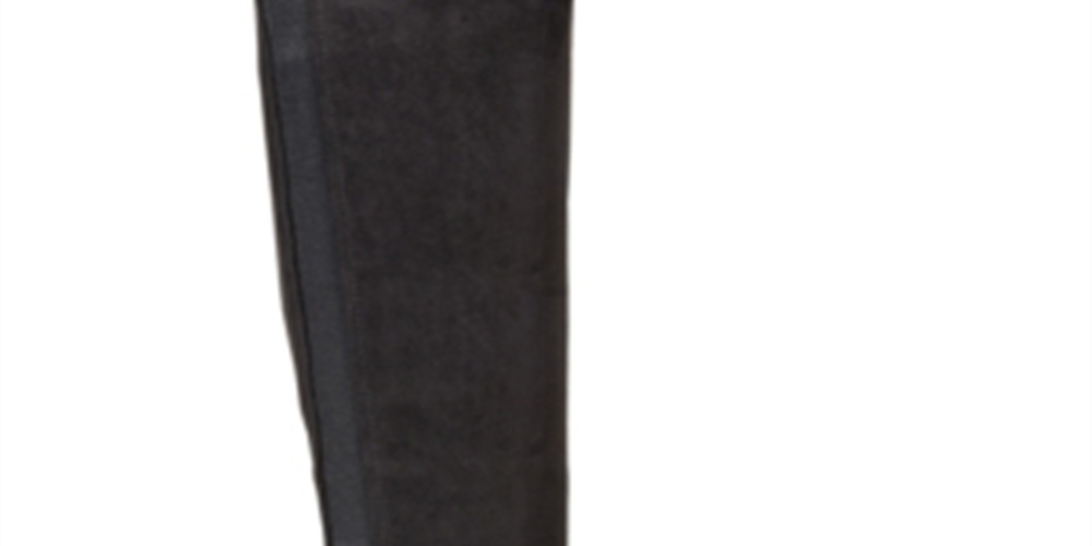 Botas femininas estilo &amp; co. Finnly de camurça, bico amendoado, cano médio, pretas, tamanho 6,5 M