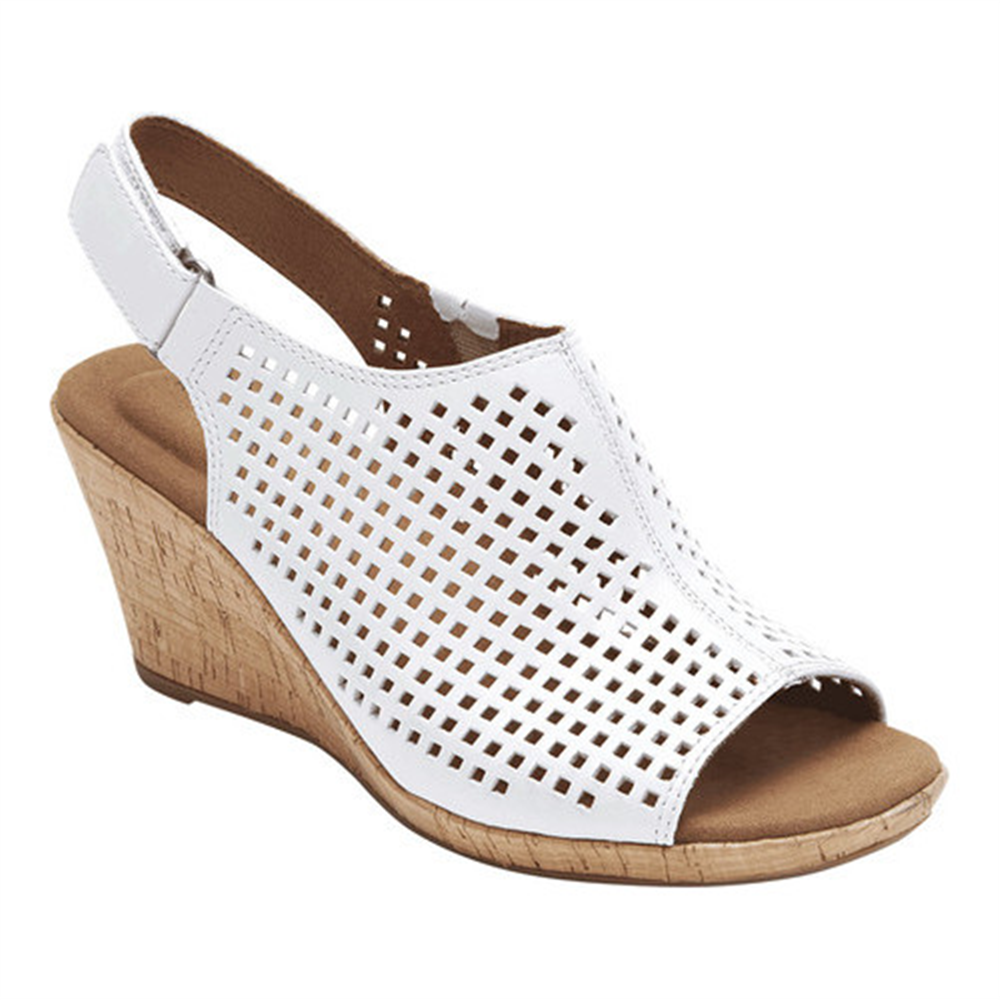 Rockport Briah Perf Sling Feminino Branco Tamanho -9,5W