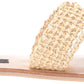 Sandálias femininas Steve Madden Nat Multi Greece Slide, marrom, tamanho 7,5 M