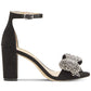 INC International Concepts Kivah9 Tecido Feminino Aberto Biqueira Casual Tira no Tornozelo Sapatos Pretos Tamanho 6 M