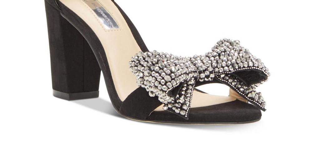 INC International Concepts Kivah9 Tecido Feminino Aberto Biqueira Casual Tira no Tornozelo Sapatos Pretos Tamanho 6 M