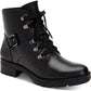 Giani Bernini Botas femininas Naomii Lug de couro com bico fechado no tornozelo preto tamanho 10 M