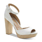 American Rag Feminino Reeta Tecido Peep Toe Tira no Tornozelo D-orsay Sapatos Brancos Tamanho 9,5 M