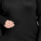 JM Collection Suéter feminino plus size com detalhes em ilhós, preto profundo, tamanho 0X