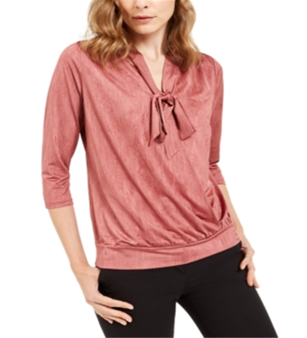 Top Alfani Feminino Petite com Decote em V Rosa Tamanho Petite S