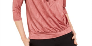 Top Alfani Feminino Petite com Decote em V Rosa Tamanho Petite S