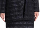 Material Girl Jaqueta longa aberta feminina de tweed metálico azul tamanho 12