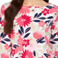 Blusa feminina com estampa floral Charter Club vermelha, tamanho 2XL