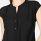 Top feminino com frente torcida INC International Concepts, preto, tamanho pequeno