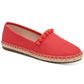 Charter Club Joeey Fabric Espadrille Flats Fechado Feminino Laranja Tamanho 5 M