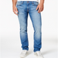 Calça jeans masculina Guss azul claro slim reta elástica tamanho 38x30