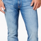 Calça jeans masculina Guss azul claro slim reta elástica tamanho 38x30