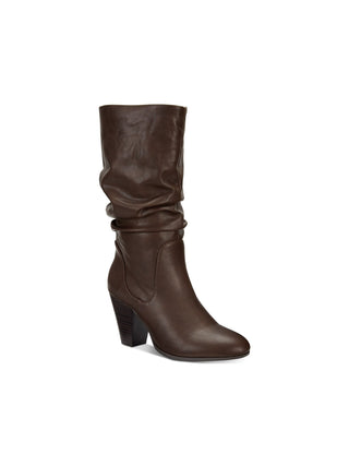 Esprit Women's Oliana Memory-Foam Mid-Shaft B Dark Brown Size 8M