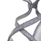 Michael Kors Catia Salto Alto Feminino Glitter Bico Fino Prata/Azul Tamanho 6