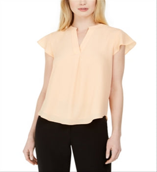 Blusa Calvin Klein Feminina Manga Curta Laranja Tamanho Pequeno