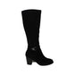 Botas femininas Giani Bernini de cano alto, bico amendoado, pretas, tamanho 7 M