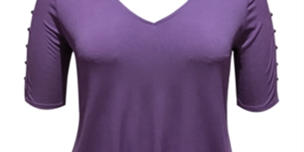 Top feminino com amarração frontal, roxo, tamanho grande, da coleção JM