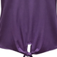 Top feminino com amarração frontal, roxo, tamanho grande, da coleção JM