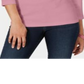 Karen Scott Top Henley Feminino Mellow Rose Pink Tamanho Médio