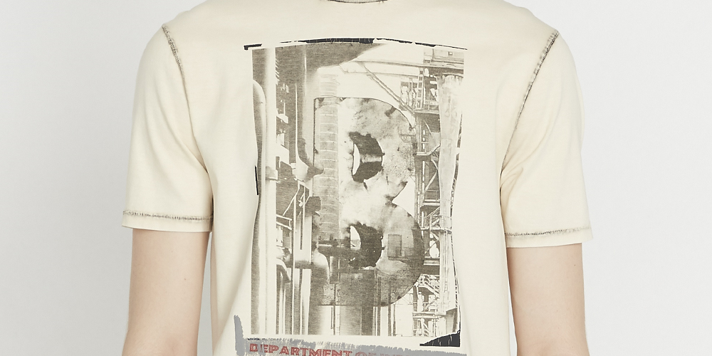 Camiseta Buffalo David Bitton Tonew Branca Tamanho XX-G