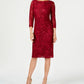 Vestido curto de renda feminino Jessica Howard, vinho, tamanho 10P